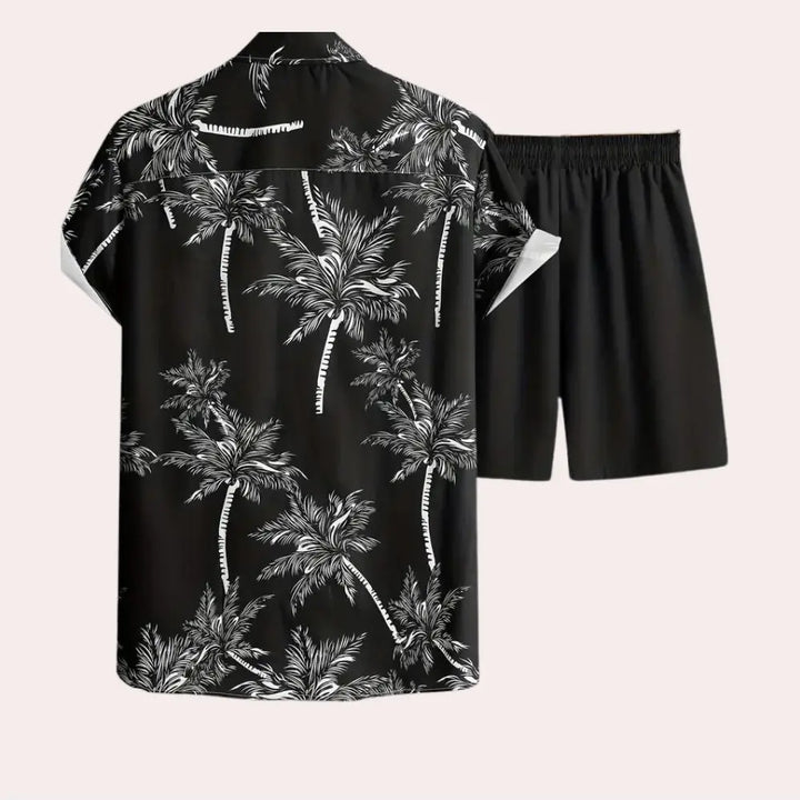 Lucas - Tropical Men's Set with Breezy Shirt & Matching Shorts, Sizes S-L 4