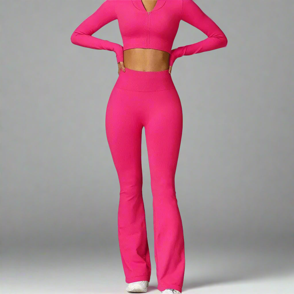 MunaWear  Sets  Mia - Stylish Fitness Jacket And Leggings Set Perfect For Yoga And Padel