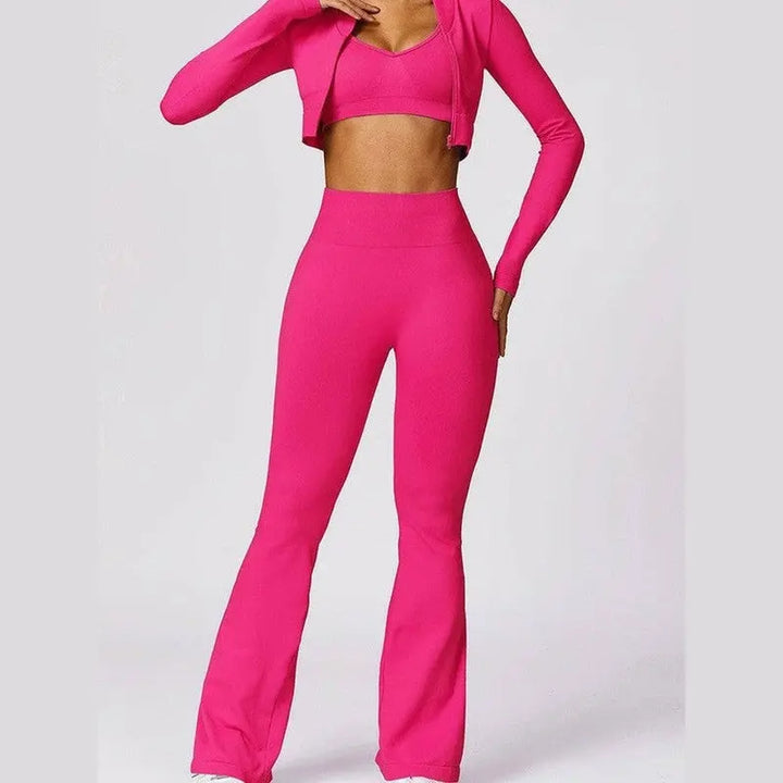 MunaWear  Sets  Mia - Stylish Fitness Jacket And Leggings Set Perfect For Yoga And Padel
