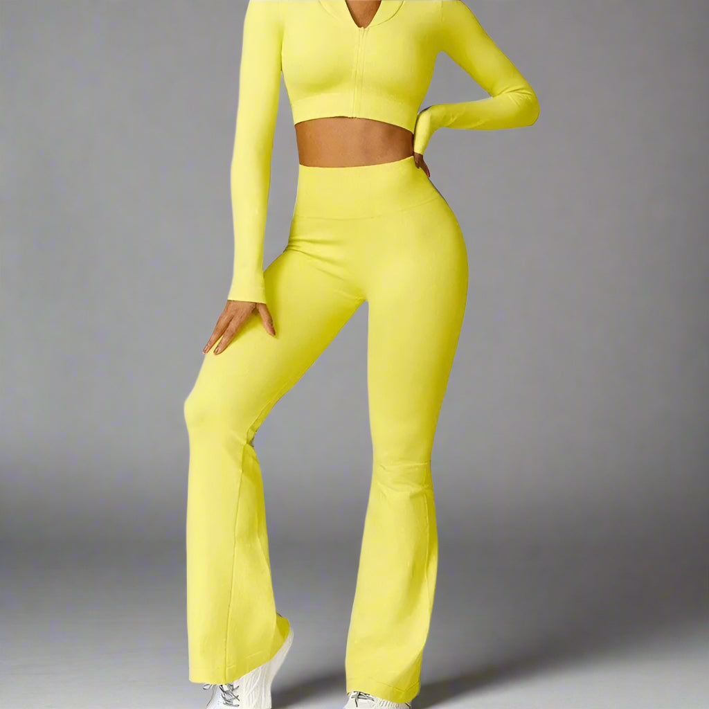 MunaWear  Sets  Mia - Stylish Fitness Jacket And Leggings Set Perfect For Yoga And Padel