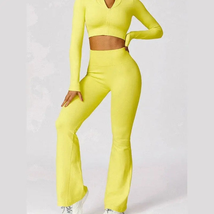 MunaWear  Sets  Mia - Stylish Fitness Jacket And Leggings Set Perfect For Yoga And Padel