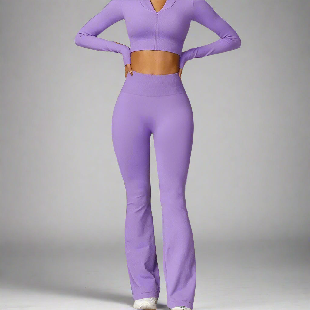 MunaWear  Sets  Mia - Stylish Fitness Jacket And Leggings Set Perfect For Yoga And Padel