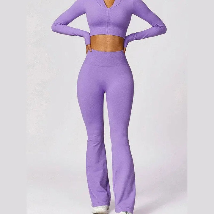MunaWear  Sets  Mia - Stylish Fitness Jacket And Leggings Set Perfect For Yoga And Padel