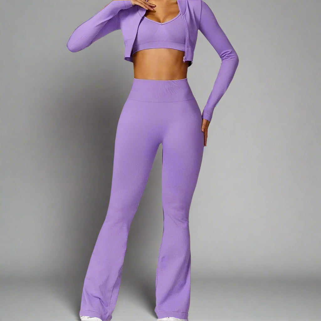 MunaWear  Sets  Mia - Stylish Fitness Jacket And Leggings Set Perfect For Yoga And Padel