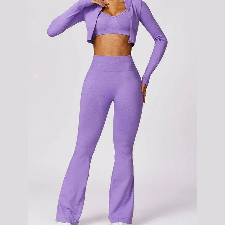 MunaWear  Sets  Mia - Stylish Fitness Jacket And Leggings Set Perfect For Yoga And Padel