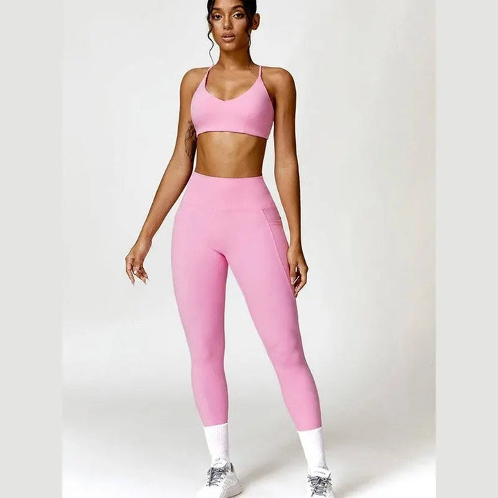 MunaWear  Sets  Mila - Trendy Triangle Yoga & Fitness Set for Peak Performance