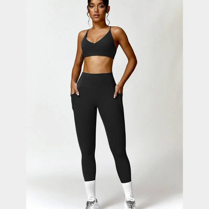 MunaWear  Sets  Mila - Trendy Triangle Yoga & Fitness Set for Peak Performance