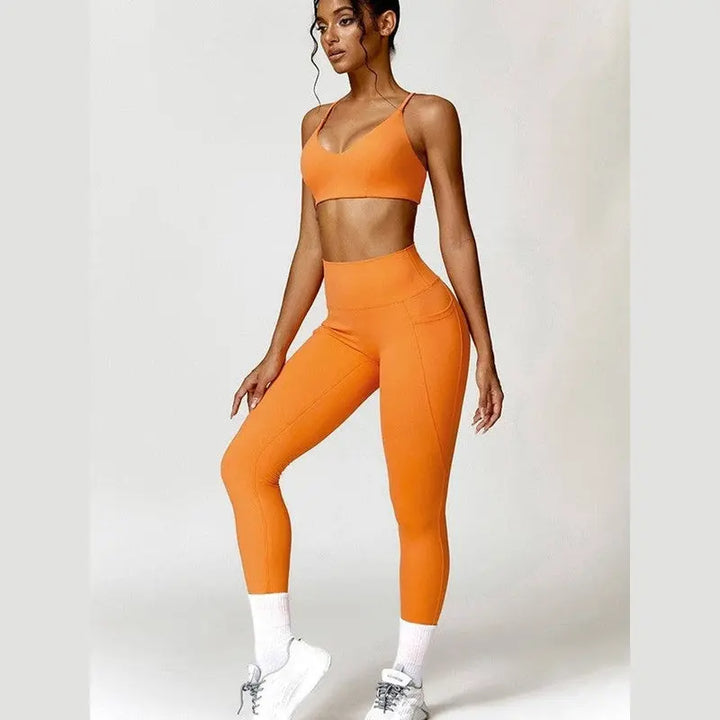 MunaWear  Sets  Mila - Trendy Triangle Yoga & Fitness Set for Peak Performance