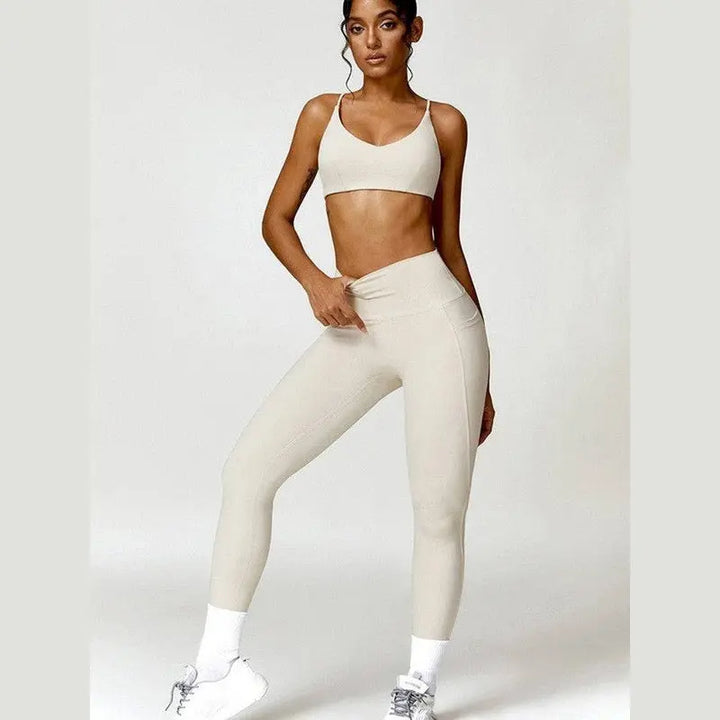 MunaWear  Sets  Mila - Trendy Triangle Yoga & Fitness Set for Peak Performance