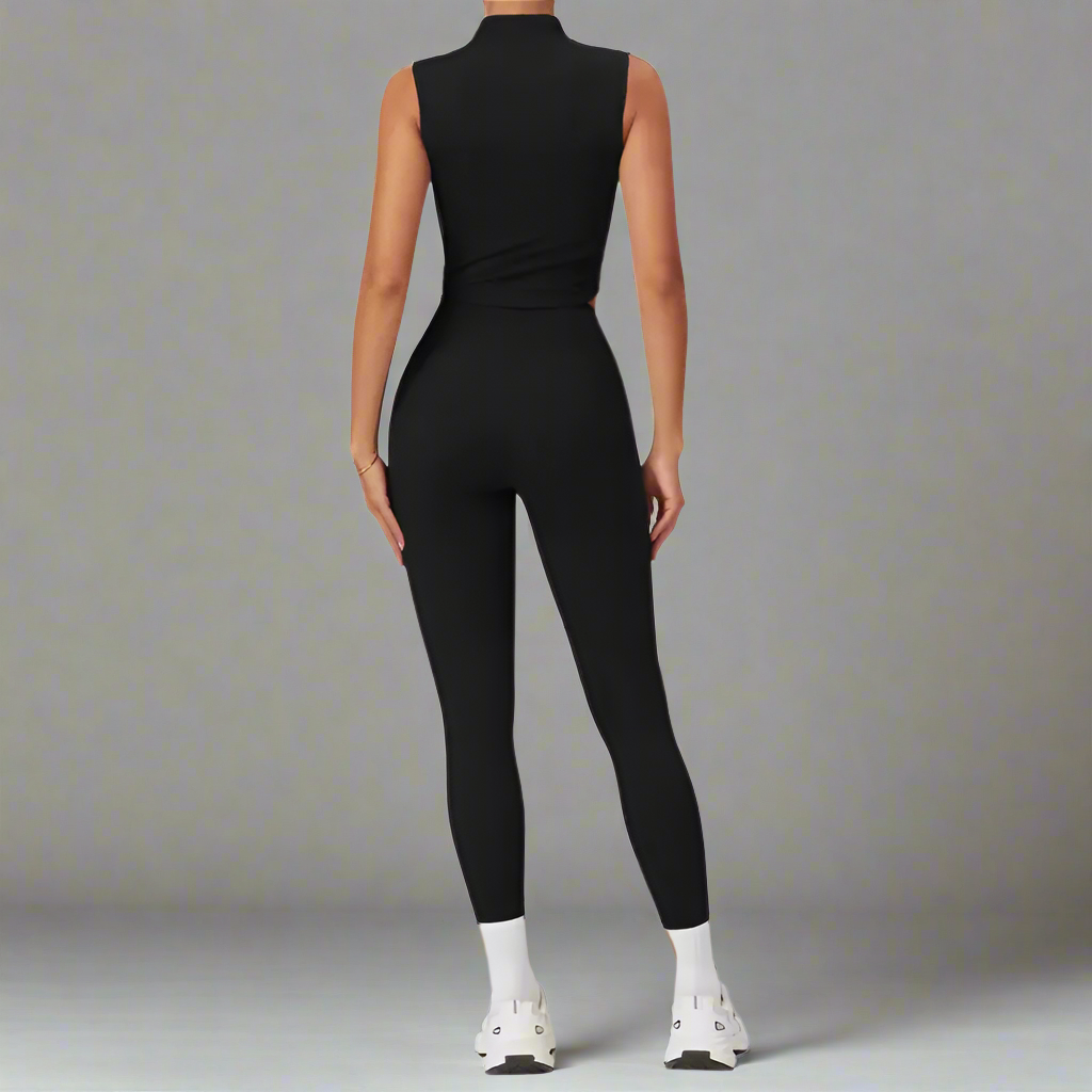Talia - Stylish Two-Piece Workout Set Featuring Leggings And Sleeveless Top