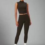 Talia - Stylish Two-Piece Workout Set Featuring Leggings And Sleeveless Top