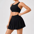 Tessa - Stylish Wide Shoulder Top & Skirt Set for Fitness and Yoga Enthusiasts