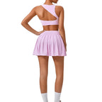 MunaWear - Sets - Tessa - Stylish Wide Shoulder Top & Skirt Set for Fitness and Yoga Enthusiasts - 