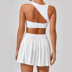 MunaWear  Sets  Tessa - Stylish Wide Shoulder Top & Skirt Set for Fitness and Yoga Enthusiasts