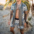 Tyler – Luxe Two-Piece Summer Set with Print, Short Sleeves & Shorts Size S-3XL 0