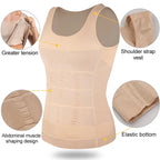 Brent – Slimming Body Shaper Vest for Men with Back Support & Compression Fit