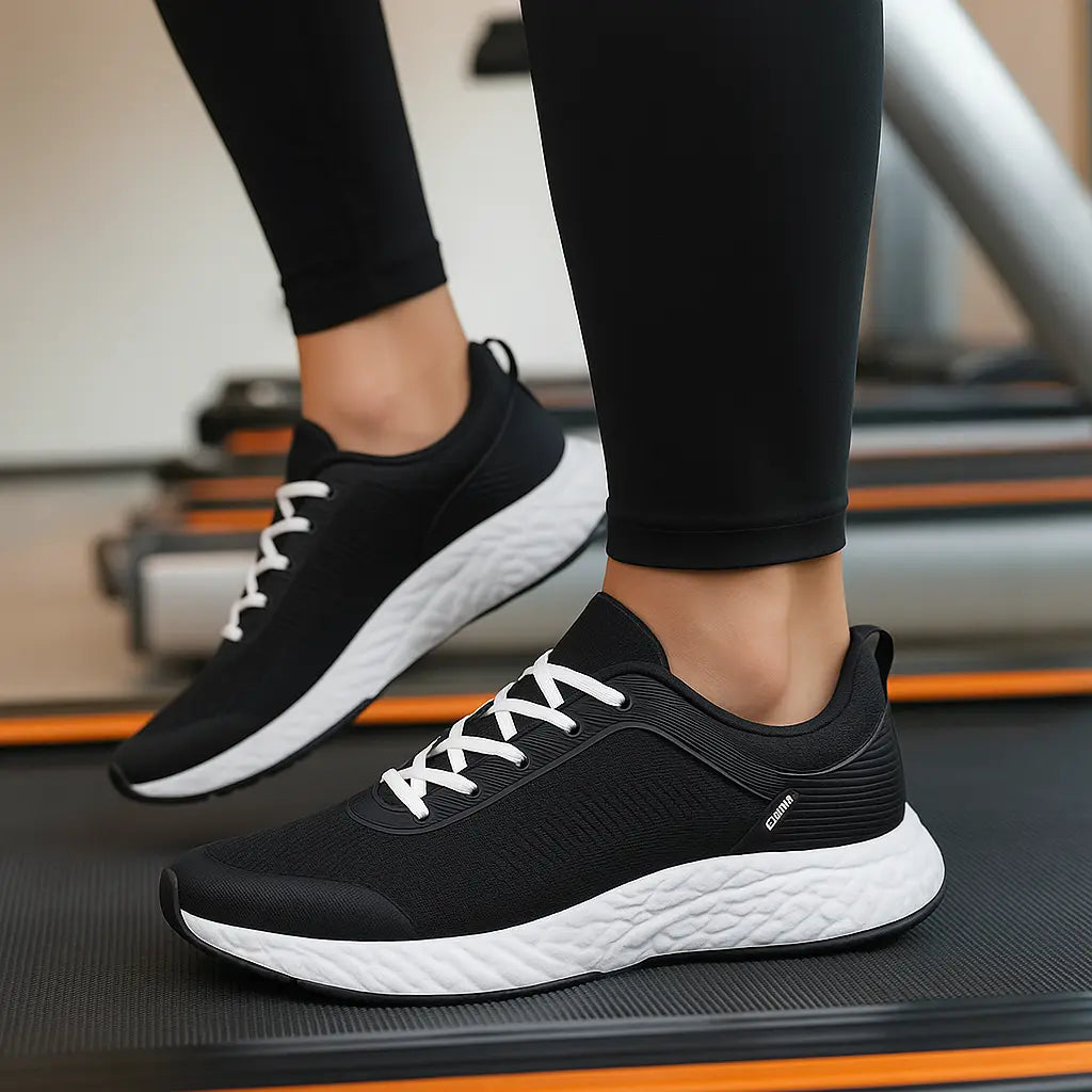 MunaWear  Shoes  Aero – Lightweight Outdoor Running Shoes for Men and Women with Advanced Cushioning and Breathable Design  Black-White-12.5