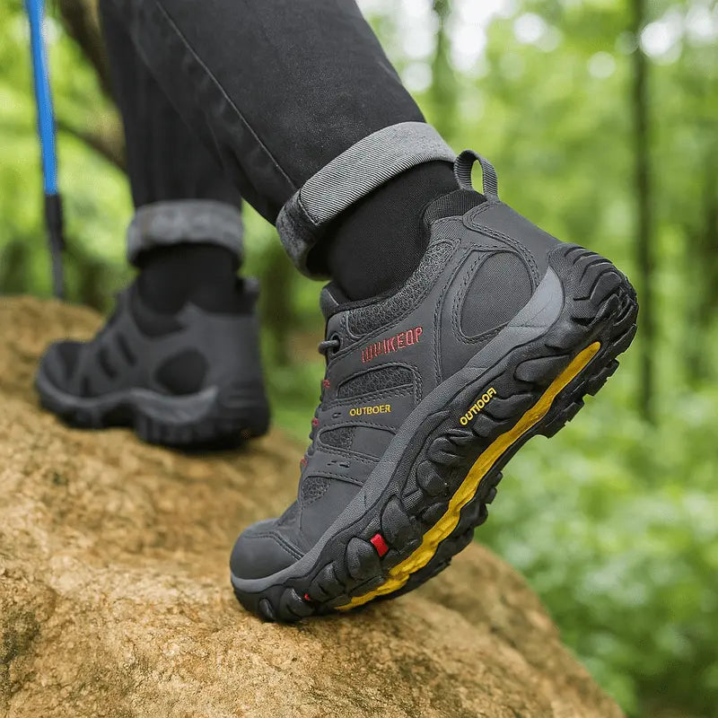 MunaWear  Shoes  Bravestone - Durable Suede Leather Hiking Boots for Men, Comfortable Outdoor Walking & Trekking Footwear