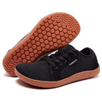 MunaWear - Shoes - Imani - Wide Toe Box Minimalist Barefoot Shoes for Men and Women - Comfortable Barefoot Running & Casual Wear - Black/Brown / 47