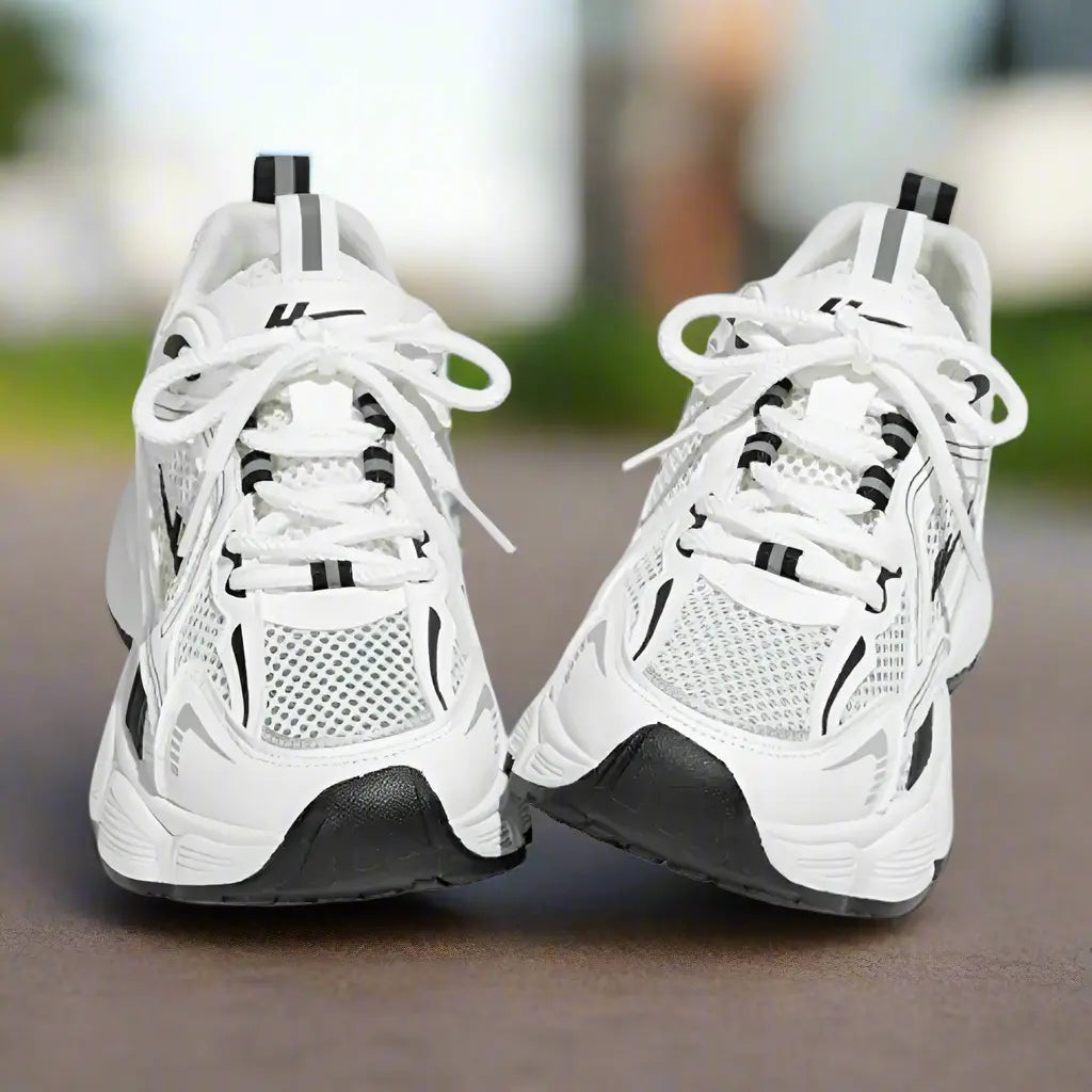 Kaia – White Women's Trainers with Lightweight Breathable Design & Anti-Slip Sole for Outdoor Jogging