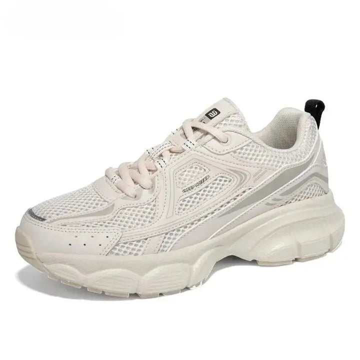 MunaWear  Shoes  Kaia – White Women's Trainers with Lightweight Breathable Design & Anti-Slip Sole for Outdoor Jogging  Cream-40