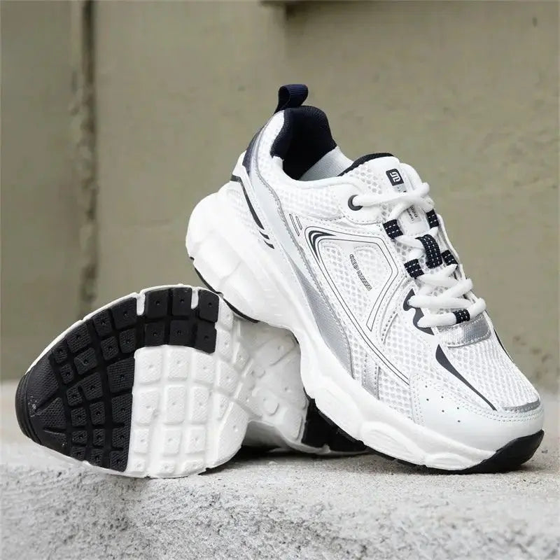 MunaWear  Shoes  Kaia – White Women's Trainers with Lightweight Breathable Design & Anti-Slip Sole for Outdoor Jogging  White-40