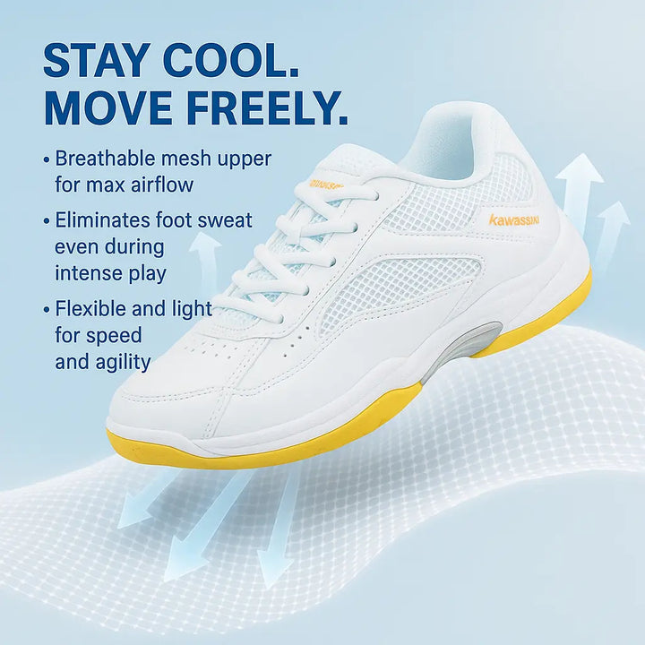 MunaWear  Shoes  Kenji - Durable Sport Shoes for Men and Women, Breathable Trainers for Badminton and Table Tennis 