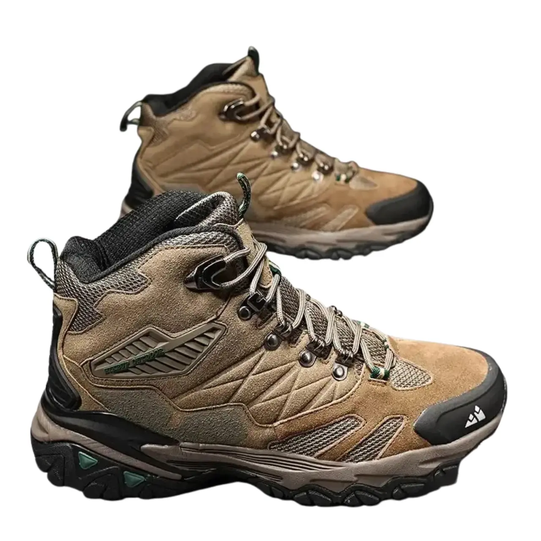 Nexis– Suede High-Top Tactical Hiking Boots for Men, Rainproof & Breathable- Khaki