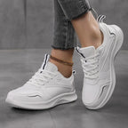 MunaWear - Shoes - Nyla – Women's White Slip On Sneakers for Casual Comfort and Active Lifestyle - 