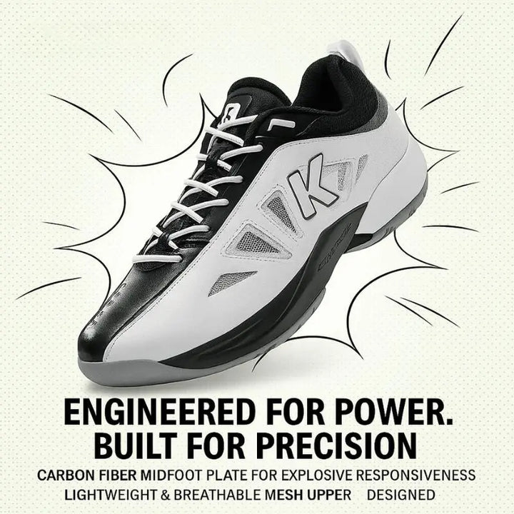 MunaWear  Shoes  Orion – Professional Badminton Shoes for Men with Shock Absorption and Carbon Fiber Support 