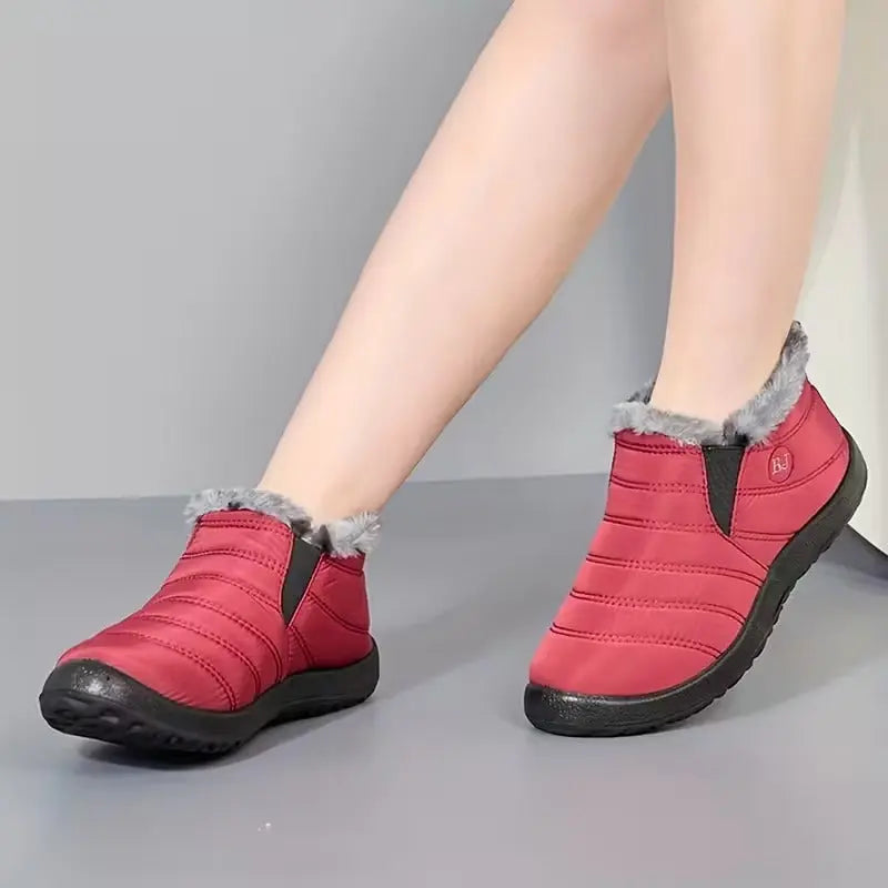 MunaWear - Shoes - Ovara – Waterproof Hiking Ankle Boots for Men and Women, Perfect for Winter Adventures - Red / 47