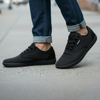 MunaWear - Shoes - Parker – Wide-Toe-Box Barefoot Running Shoes, Minimalist & Breathable Zero Drop Trail Footwear for Men and Women - Black/Black / 47