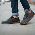 MunaWear - Shoes - Parker – Wide-Toe-Box Barefoot Running Shoes, Minimalist & Breathable Zero Drop Trail Footwear for Men and Women - Gray/Brown / 47