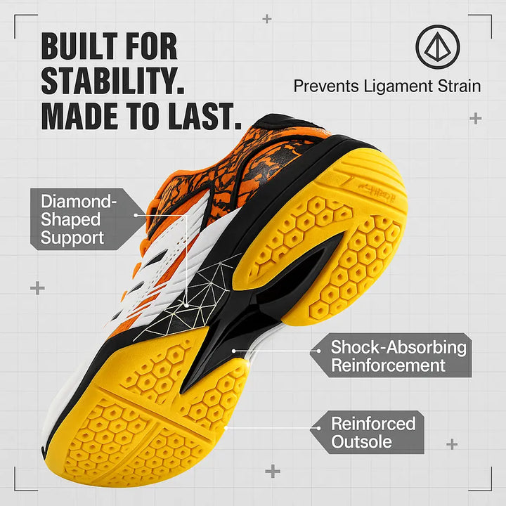 MunaWear  Shoes  Riley – Breathable Anti-Slip Badminton Trainers for Men, Good Shoes for Badminton with Excellent Grip 