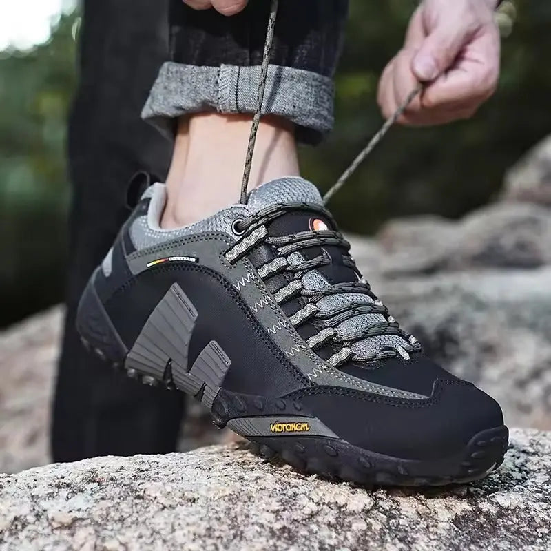 MunaWear - Shoes - TrailFloat – Waterproof Genuine Leather Hiking Boots for Men and Women, Durable & Comfortable Outdoor Footwear - 