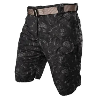 MunaWear - Shorts - Drake – Waterproof Camo Cargo Shorts for Men, Quick-Dry Tactical Design - Snake Pattern / 5XL
