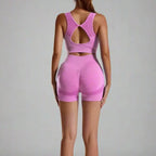 MunaWear - Shorts - Nova - High-Waist Tummy Control Sports Sets With Butt-Lifting Design - 