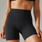 MunaWear - Shorts - Ruby - Breathable And Comfortable High-Waisted Yoga Shorts For Women - 