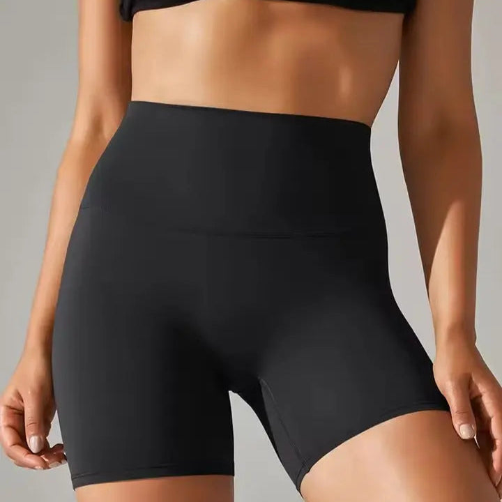 MunaWear - Shorts - Ruby - Breathable And Comfortable High-Waisted Yoga Shorts For Women - 