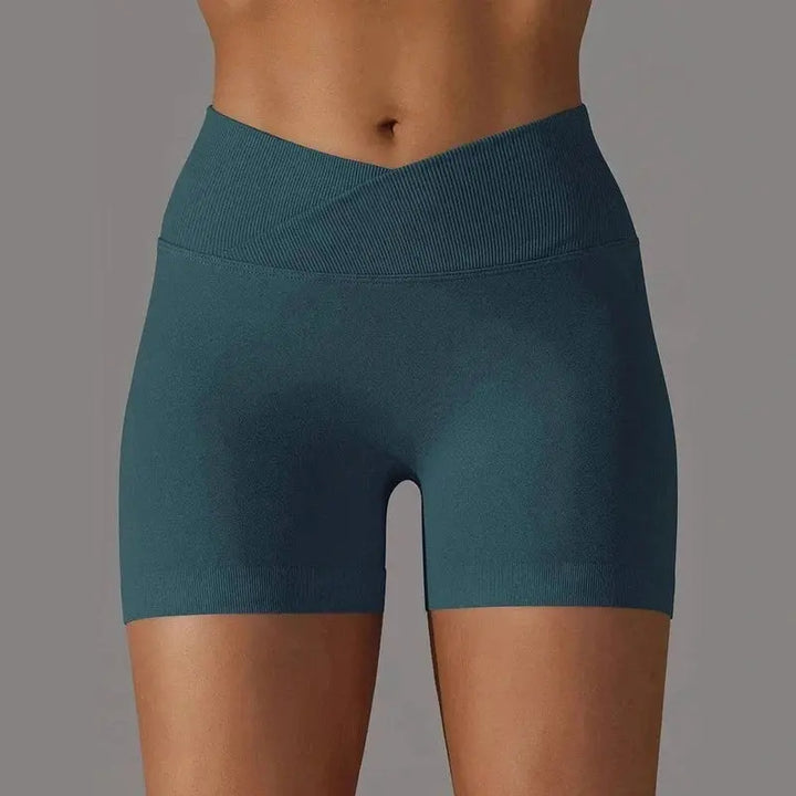 MunaWear  Shorts  Sienna - Stylish Women's Cross-Waist Sport Shorts For All-Day Comfort