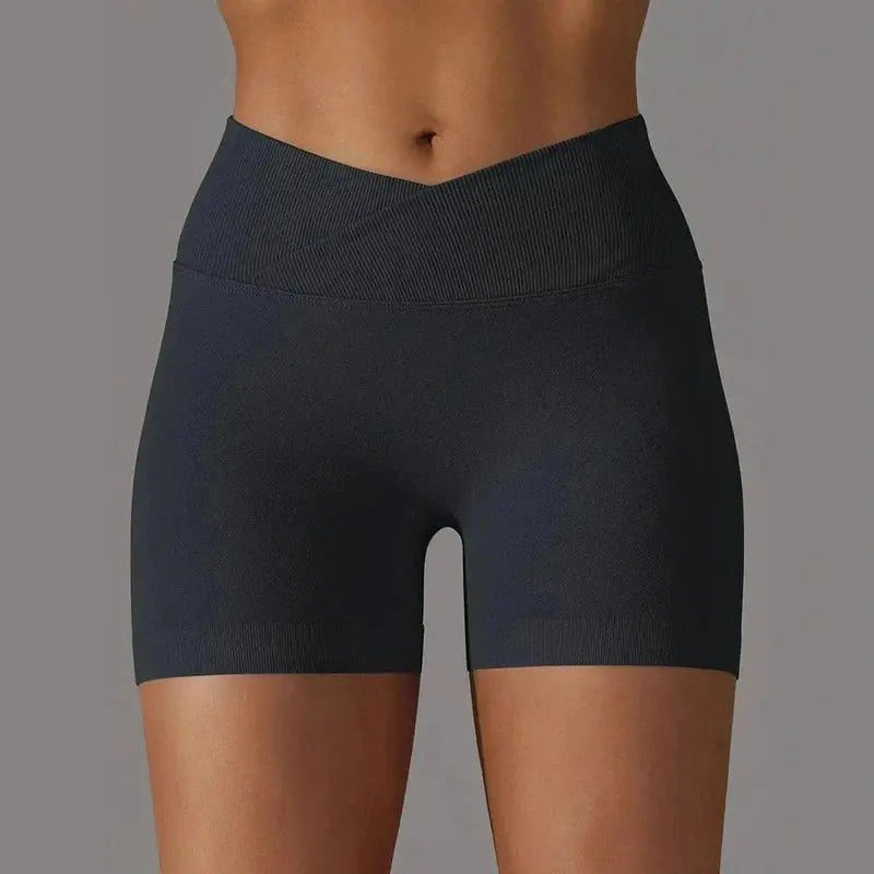 MunaWear  Shorts  Sienna - Stylish Women's Cross-Waist Sport Shorts For All-Day Comfort