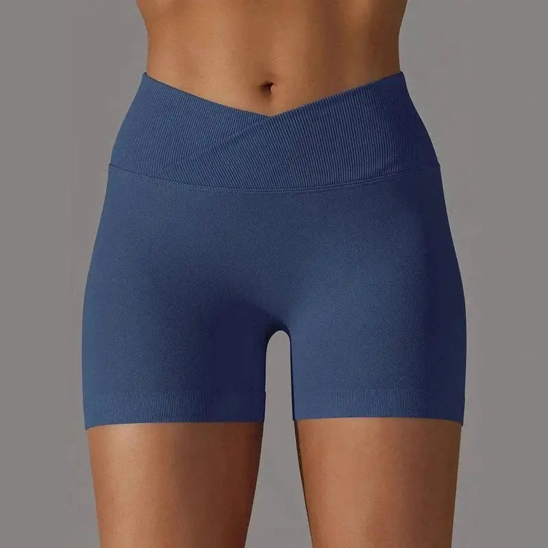 MunaWear  Shorts  Sienna - Stylish Women's Cross-Waist Sport Shorts For All-Day Comfort