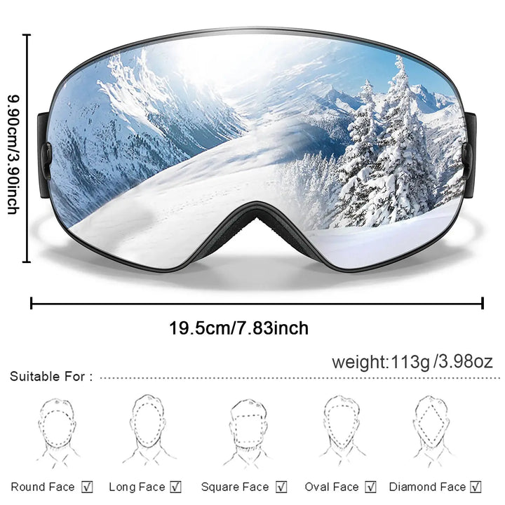 Caden – Premium Men's Ski Goggles With Anti-Fog Lens For Snow Adventures 2