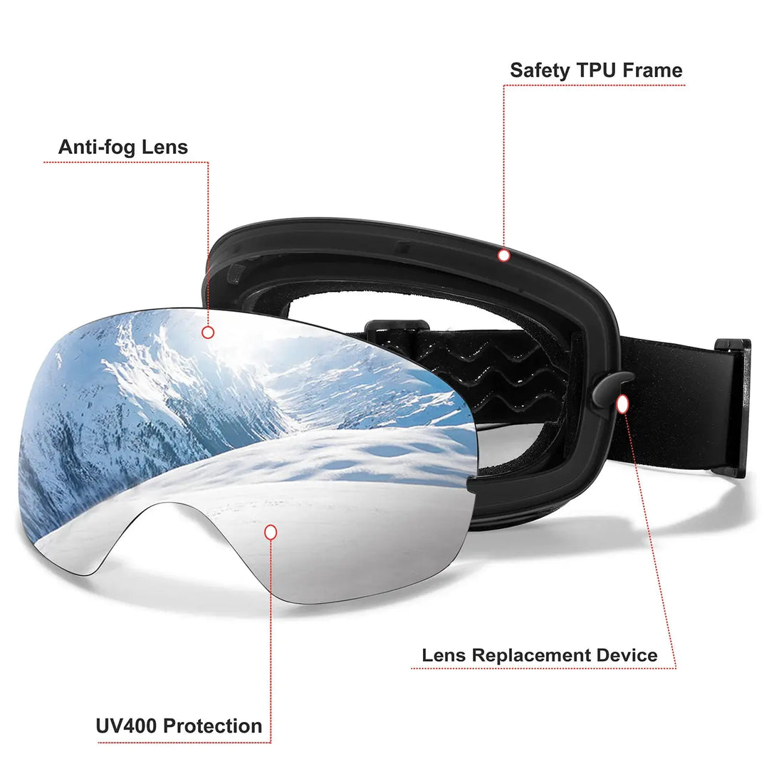 Caden – Premium Men's Ski Goggles With Anti-Fog Lens For Snow Adventures 3