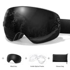 MunaWear - Ski Goggles - Frosk – Premium Men's Ski Goggles With Anti-Fog Lens For Snow Adventures - 