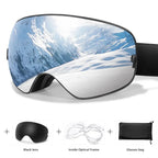 MunaWear - Ski Goggles - Frosk – Premium Men's Ski Goggles With Anti-Fog Lens For Snow Adventures - 