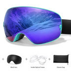 MunaWear - Ski Goggles - Frosk – Premium Men's Ski Goggles With Anti-Fog Lens For Snow Adventures - 