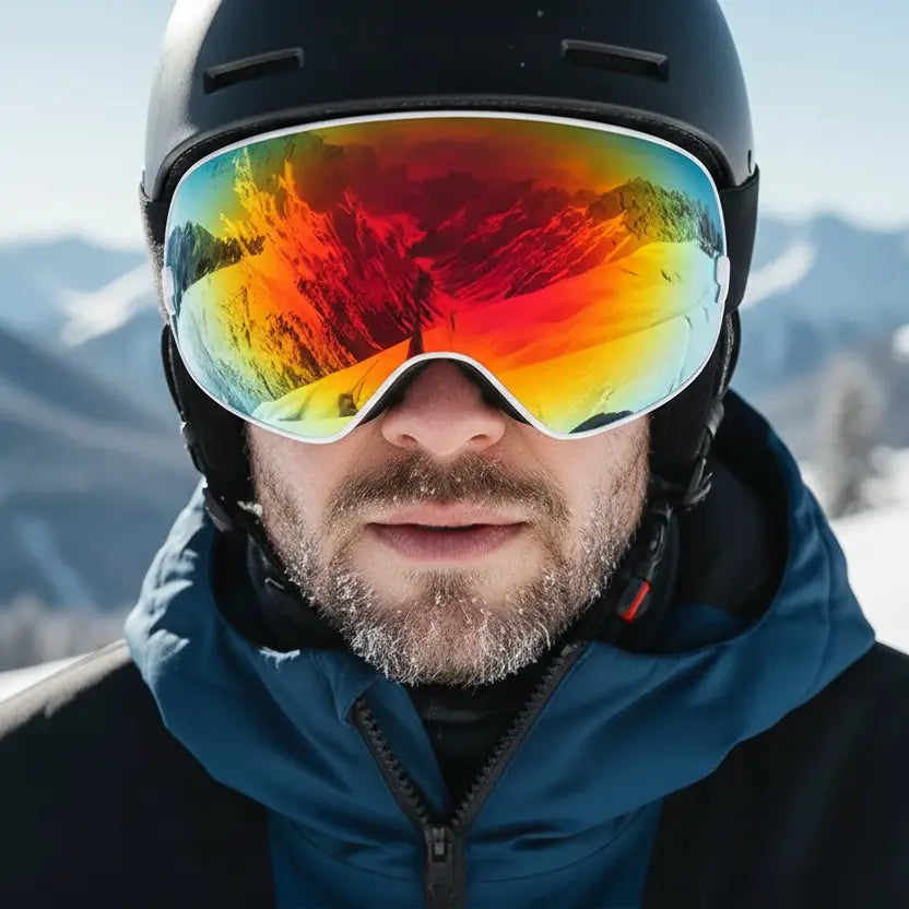 MunaWear - Ski Goggles - Frosk – Premium Men's Ski Goggles With Anti-Fog Lens For Snow Adventures - 