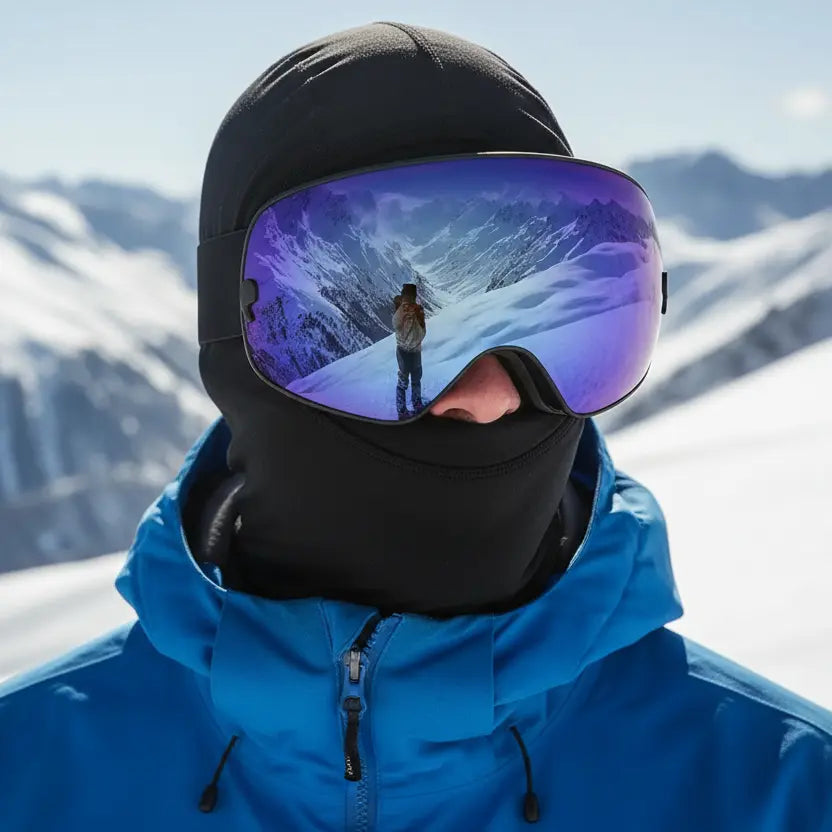 MunaWear - Ski Goggles - Frosk – Premium Men's Ski Goggles With Anti-Fog Lens For Snow Adventures - 