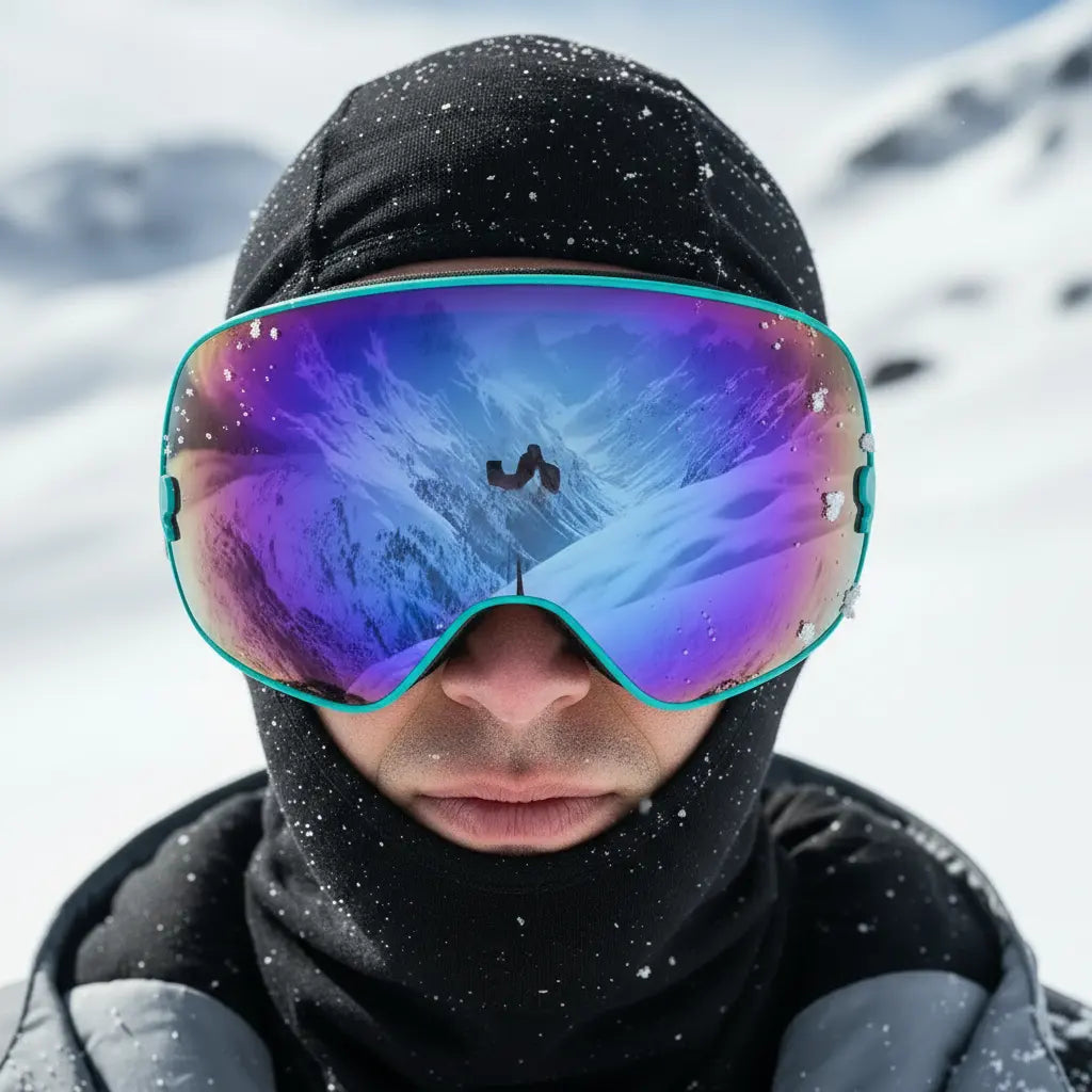 MunaWear - Ski Goggles - Frosk – Premium Men's Ski Goggles With Anti-Fog Lens For Snow Adventures - 